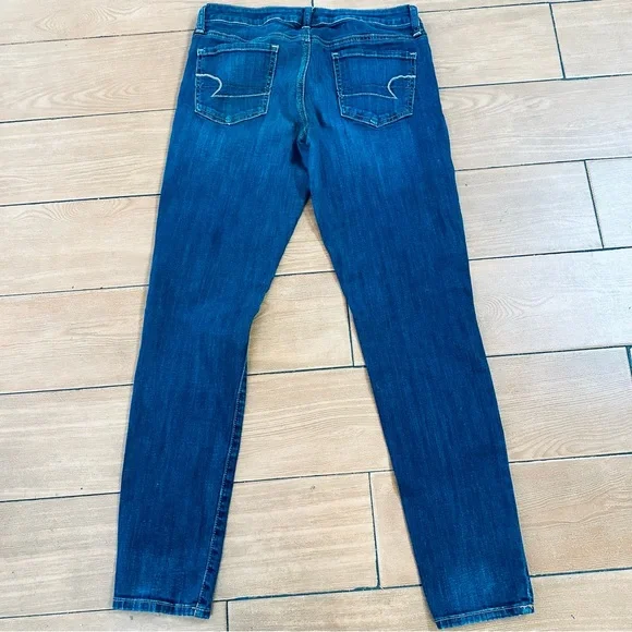 american eagle stretch legging Jeans denim size 8 - Picture 4 of 6